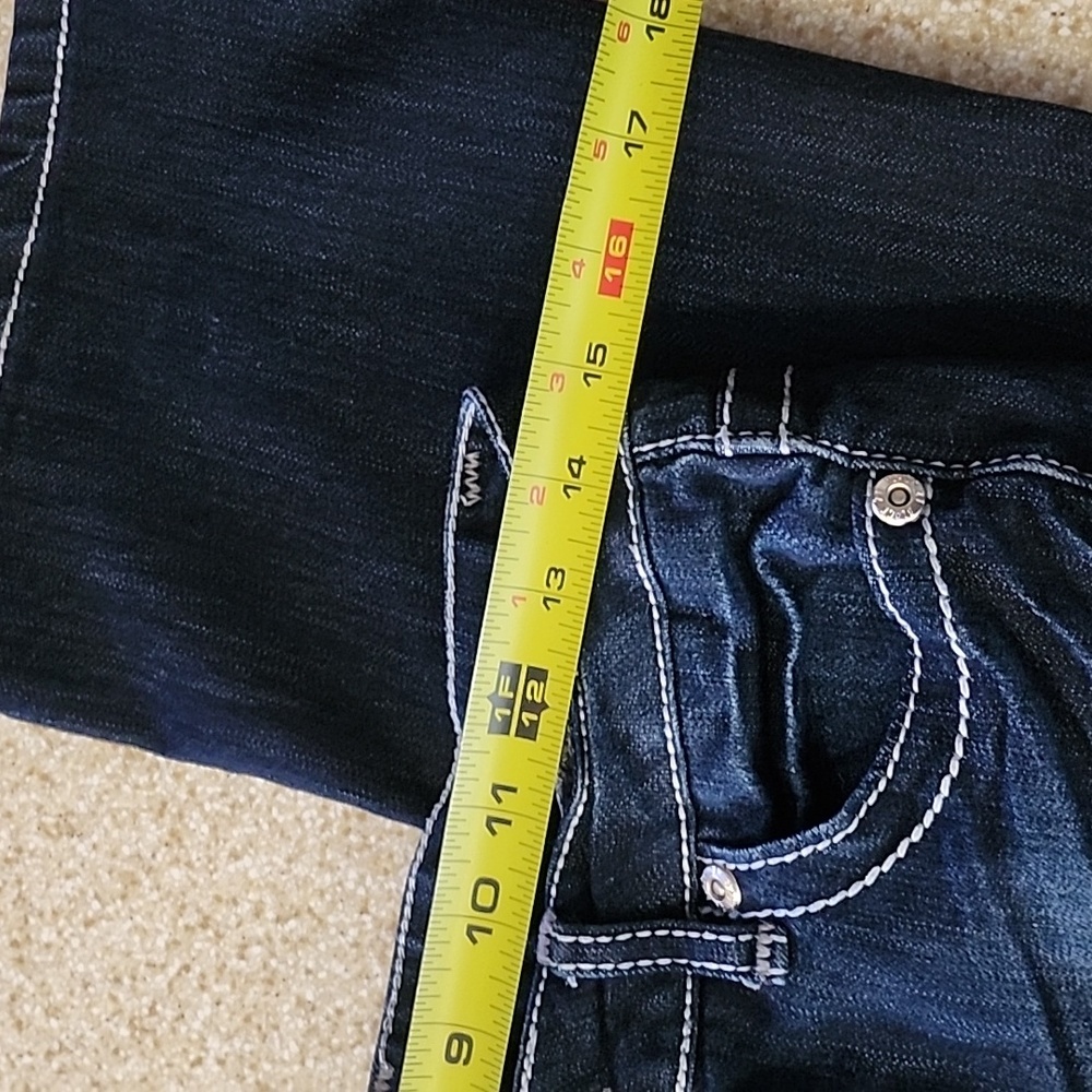 NWOT Twentyone Black by Rue 21 Bling Boot Cut Jeans Size 3/4 - Picture 8 of 13